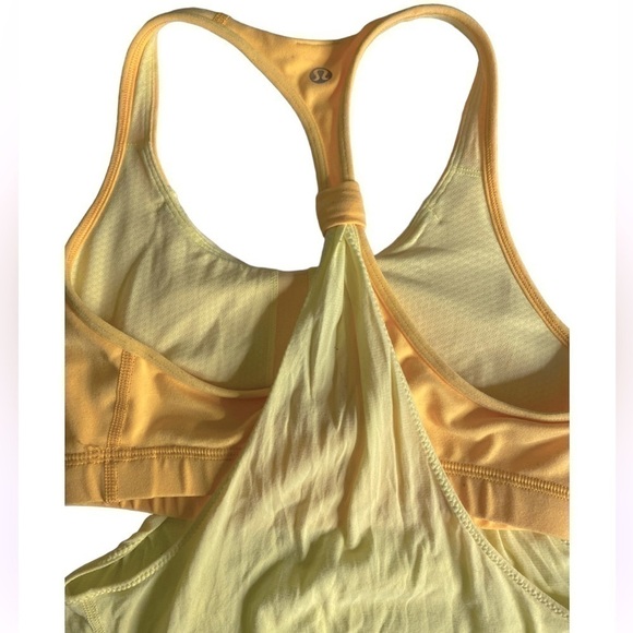 LULULEMON ATHLETICA PRACTICE FREELY TANK IN YELLOW/ LIGHT ORANGE - Picture 5 of 8